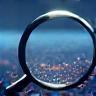 Magnifying glass over a complex data visualization, representing data-driven insights