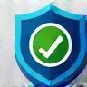 Shield icon with a checkmark, representing secure risk management and compliance